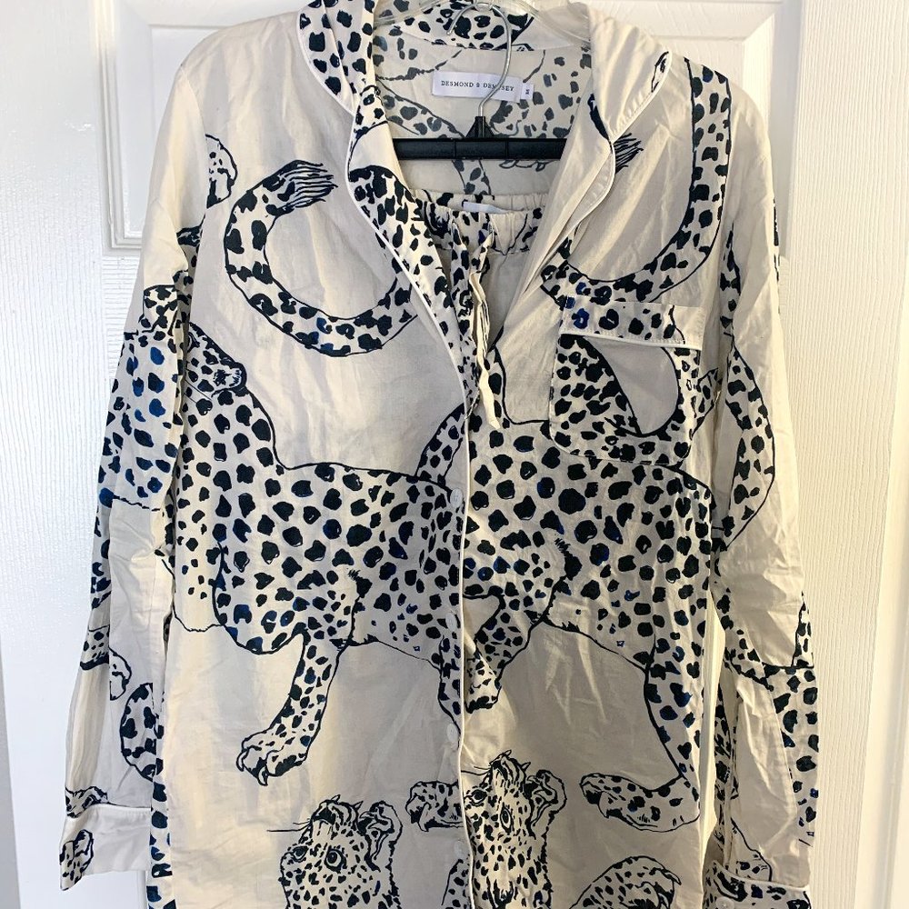 Leopard Print Classic Short Pajama Set, Medium
